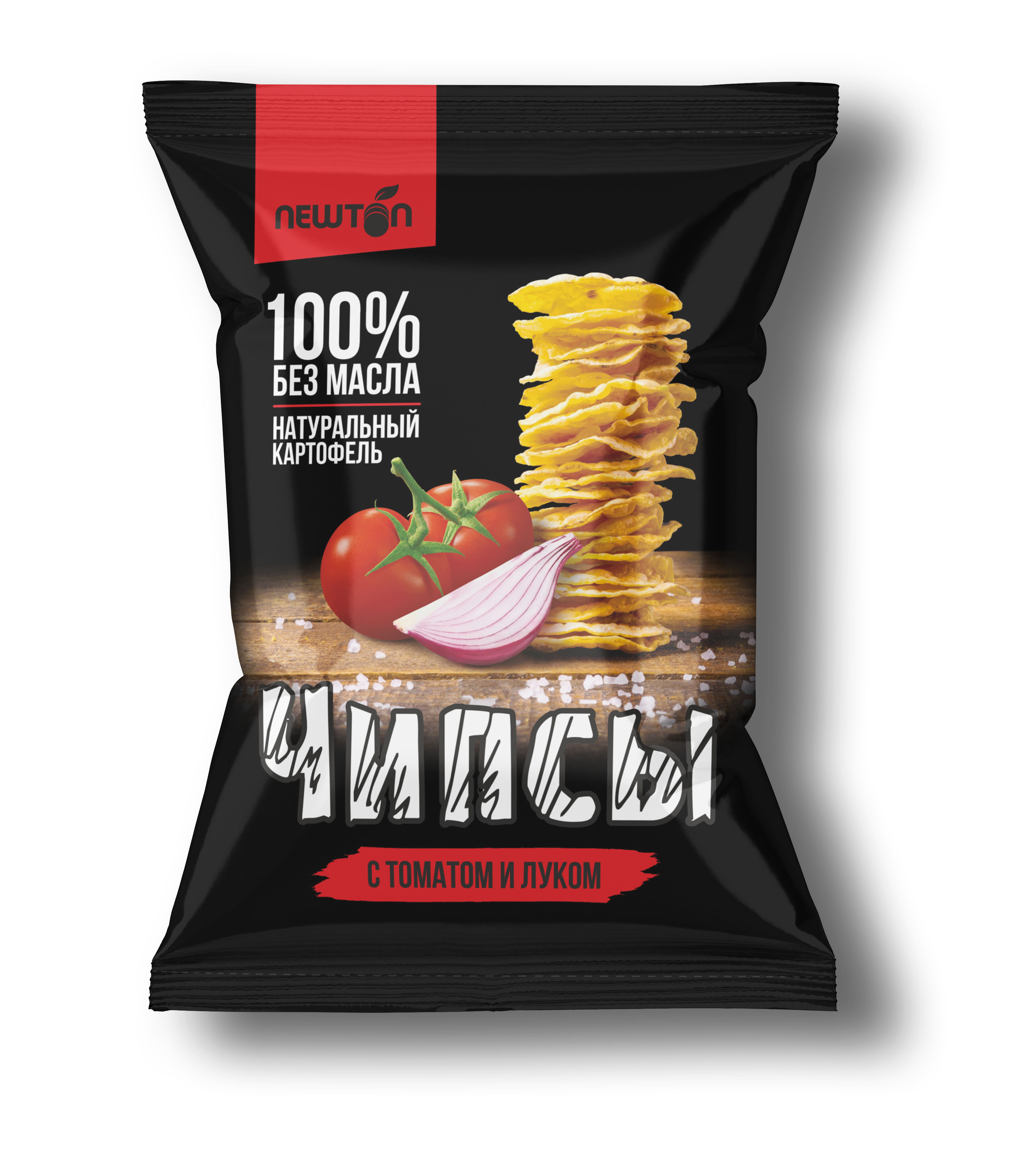 Картофельные чипсы с томатом и луком